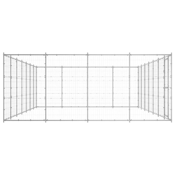 Outdoor-Hundezwinger Verzinkter Stahl 33,88 m²
