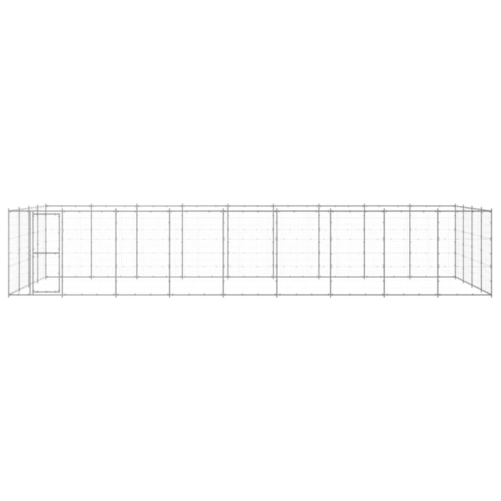 Outdoor-Hundezwinger Verzinkter Stahl 43,56 m²