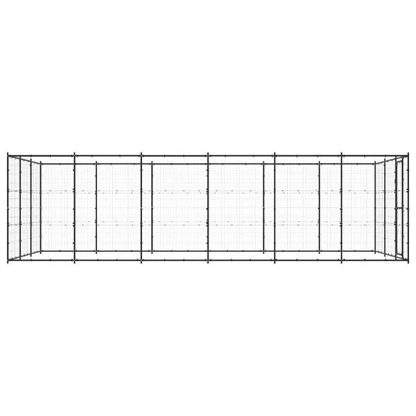 Outdoor-Hundezwinger Stahl 21,78 m²
