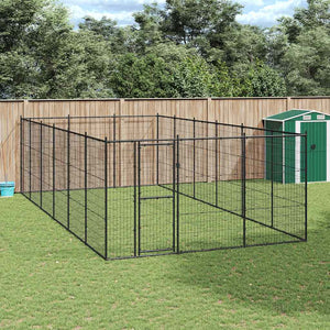 Outdoor-Hundezwinger Stahl 21,78 m²