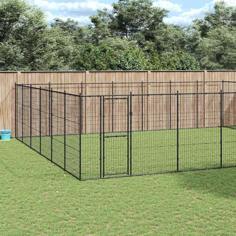 Outdoor-Hundezwinger Stahl 50,82 m²