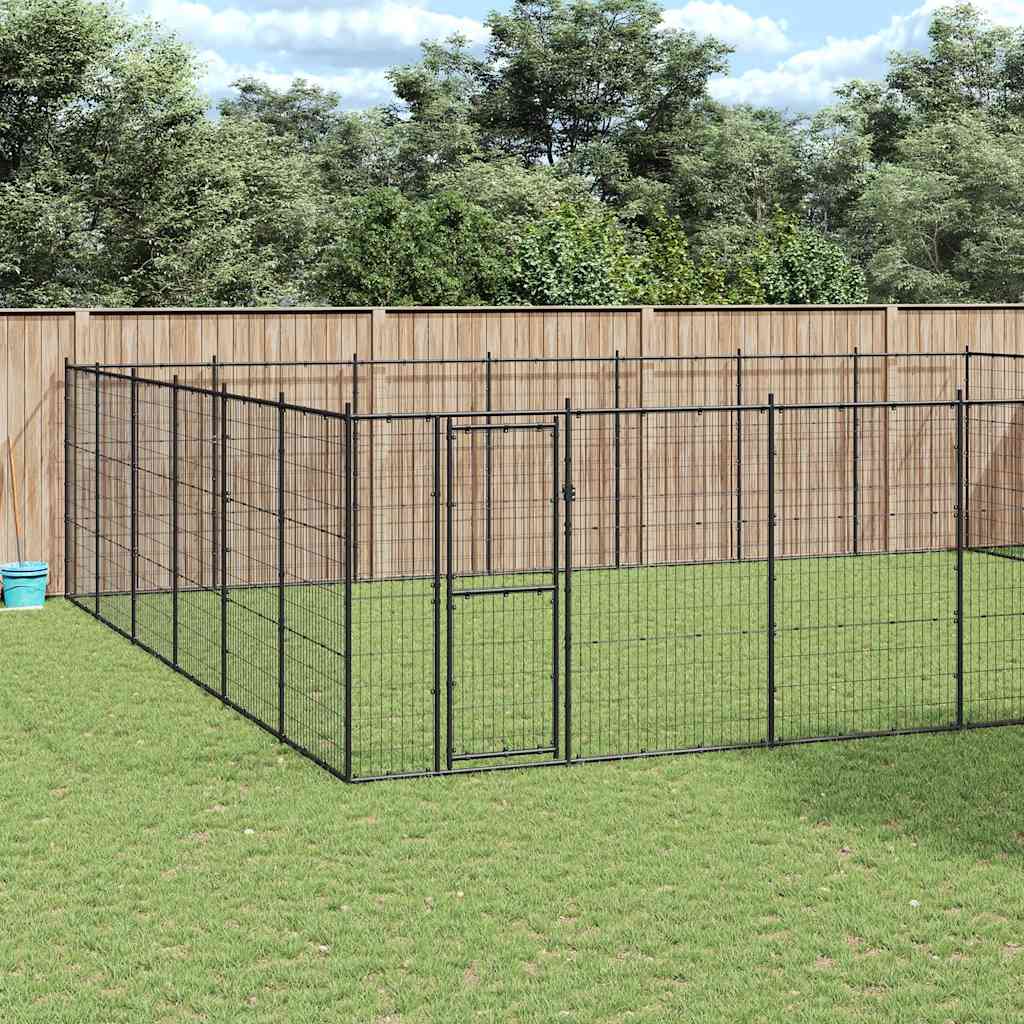 Outdoor-Hundezwinger Stahl 50,82 m²