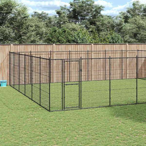 Outdoor-Hundezwinger Stahl 50,82 m²