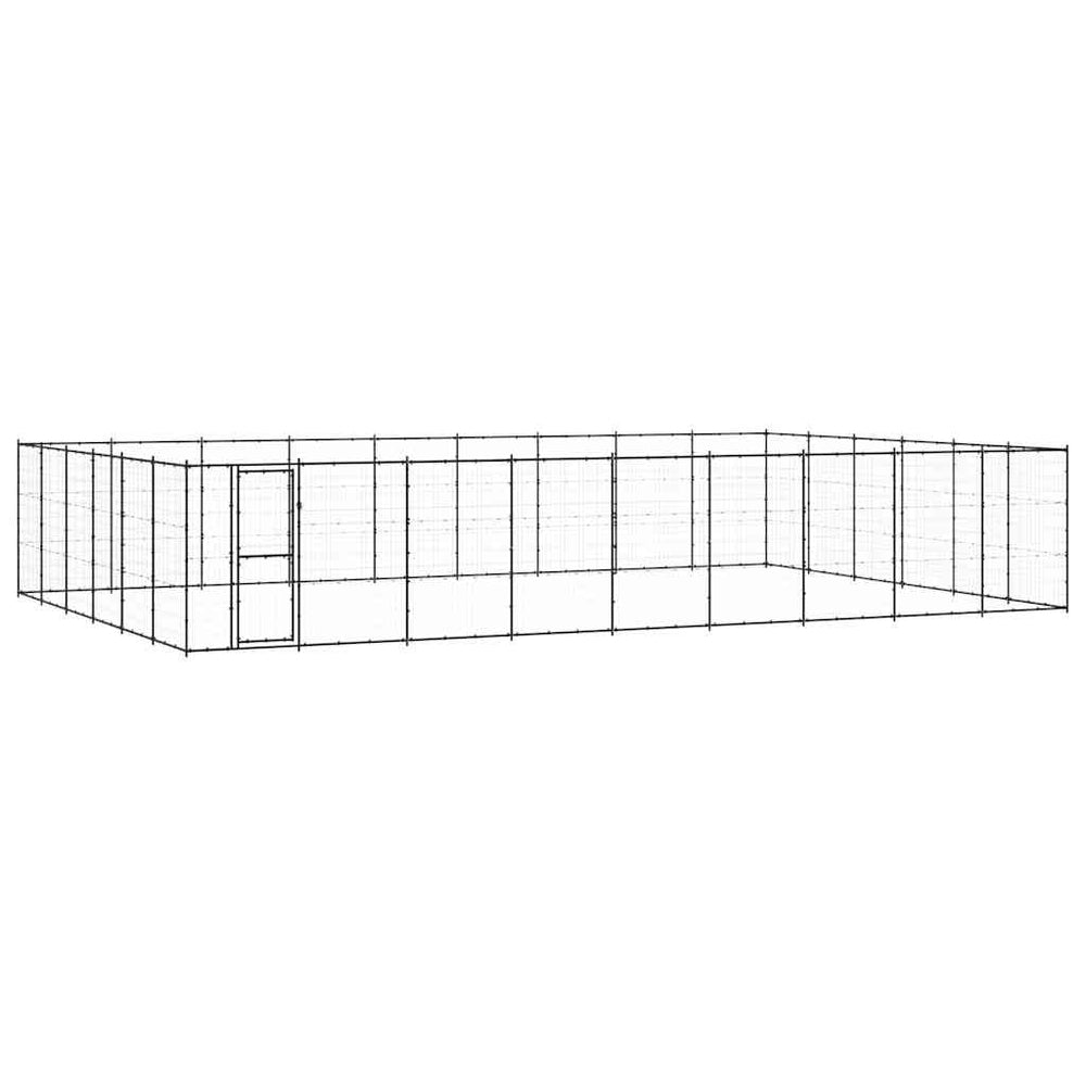 Outdoor-Hundezwinger Stahl 65,34 m²