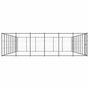 Outdoor-Hundezwinger Stahl 65,34 m²