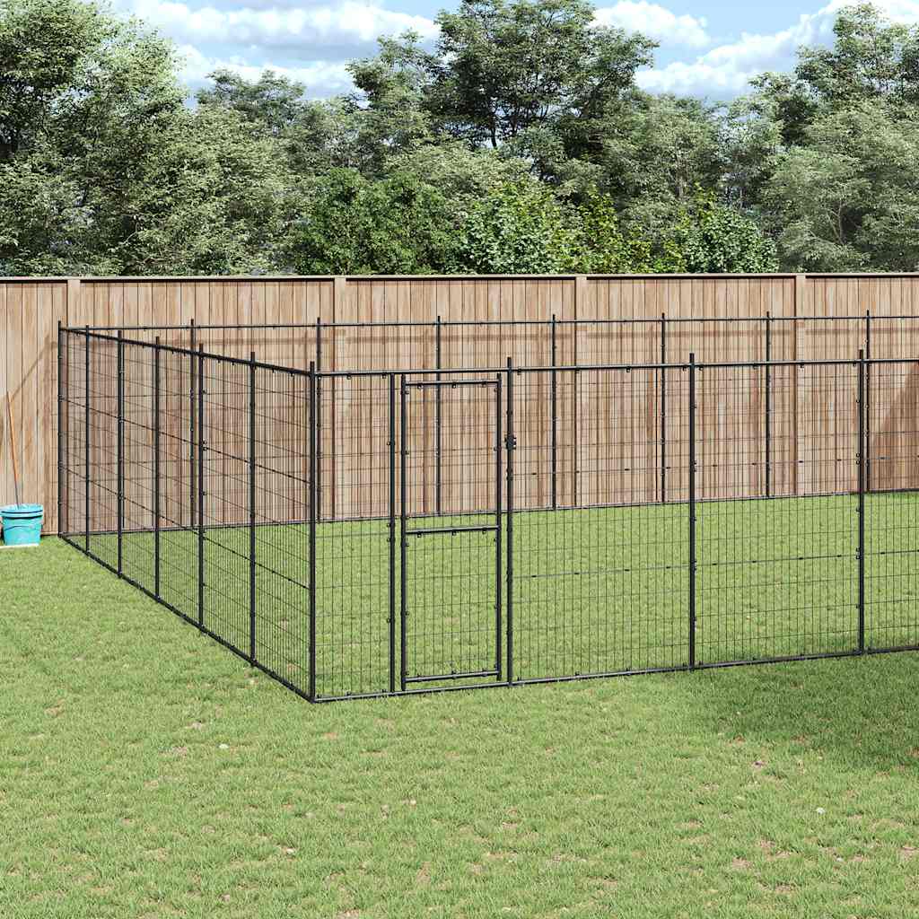 Outdoor-Hundezwinger Stahl 65,34 m²
