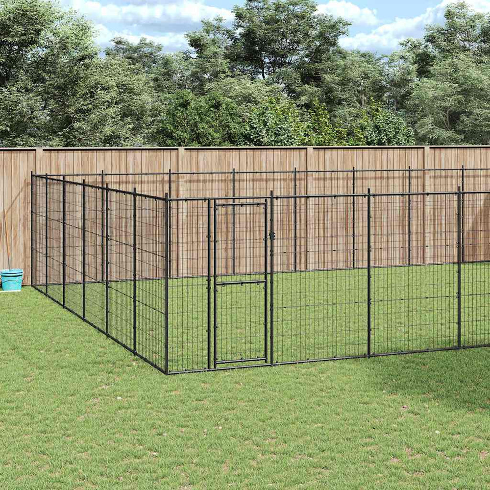 Outdoor-Hundezwinger Stahl 79,86 m²