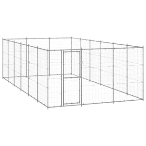 Outdoor-Hundezwinger Verzinkter Stahl 21,78 m²