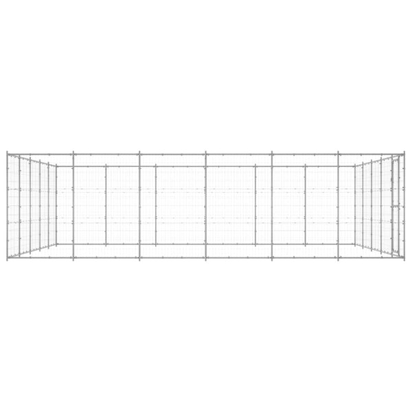 Outdoor-Hundezwinger Verzinkter Stahl 36,3 m²