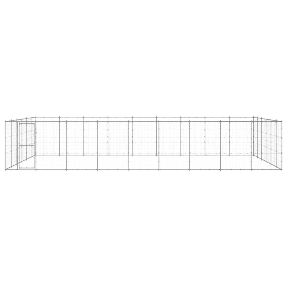 Outdoor-Hundezwinger Verzinkter Stahl 65,34 m²