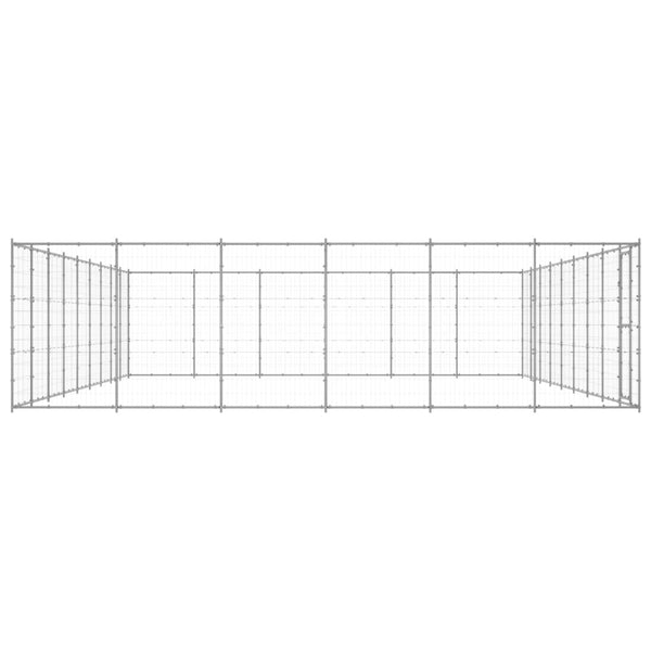 Outdoor-Hundezwinger Verzinkter Stahl 65,34 m²