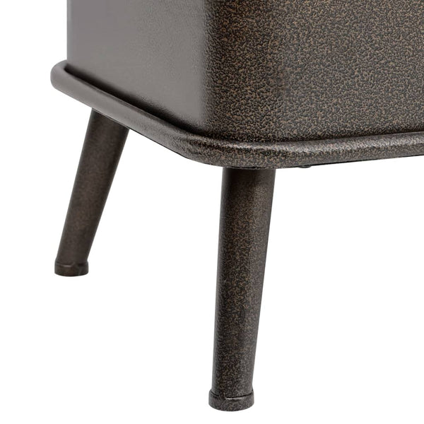 Sitzbank 110cm Schwarz Kunstleder mit Stauraum
