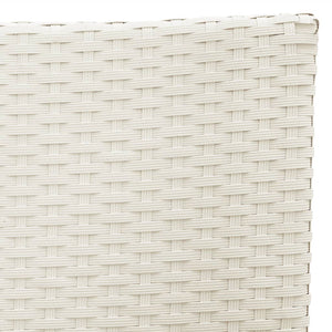 Gartenstühle mit Kissen 4 Stk. Poly Rattan Weiß