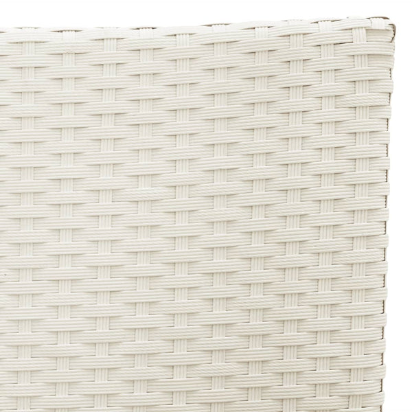 Gartenstühle mit Kissen 4 Stk. Poly Rattan Weiß