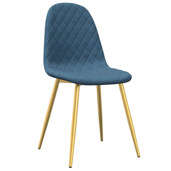 vidaXL Chaises de salle à manger 6 pcs Bleu velours
