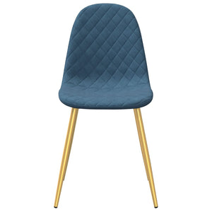 vidaXL Chaises de salle à manger 6 pcs Bleu velours