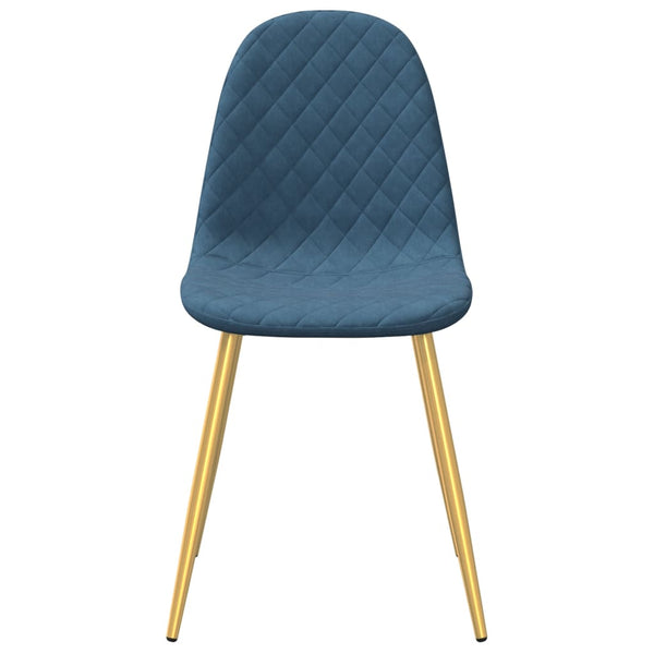 vidaXL Chaises de salle à manger 6 pcs Bleu velours