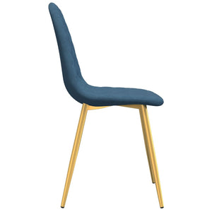 vidaXL Chaises de salle à manger 6 pcs Bleu velours