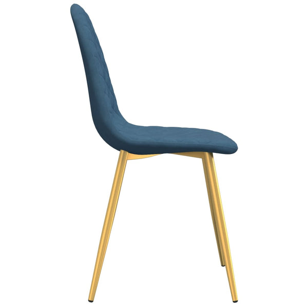 vidaXL Chaises de salle à manger 6 pcs Bleu velours