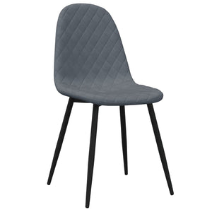 vidaXL Chaises de salle à manger 6 pcs Velours gris foncé