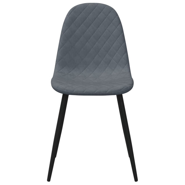 vidaXL Chaises de salle à manger 6 pcs Velours gris foncé