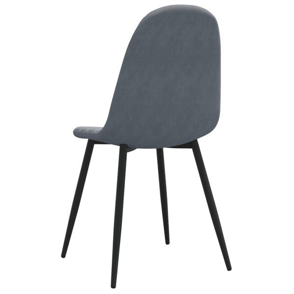 vidaXL Chaises de salle à manger 6 pcs Velours gris foncé