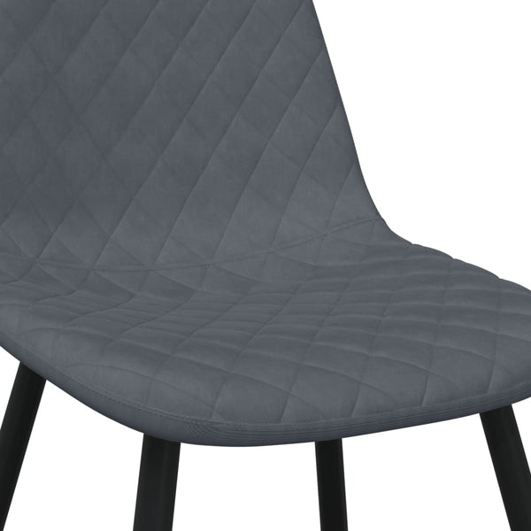 vidaXL Chaises de salle à manger 6 pcs Velours gris foncé