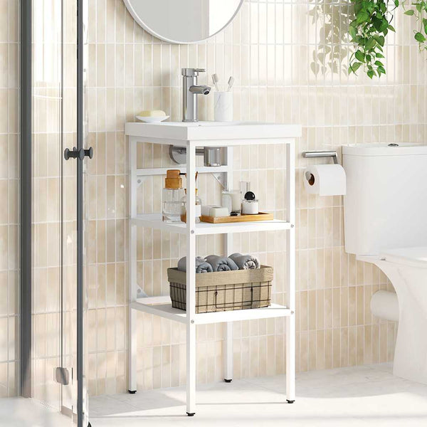 Weißes Badezimmer Waschtischgestell Eisen