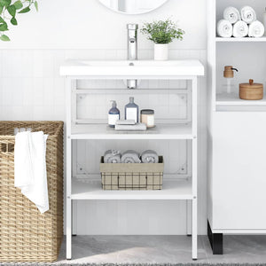 Weißes Badezimmer Waschtischgestell