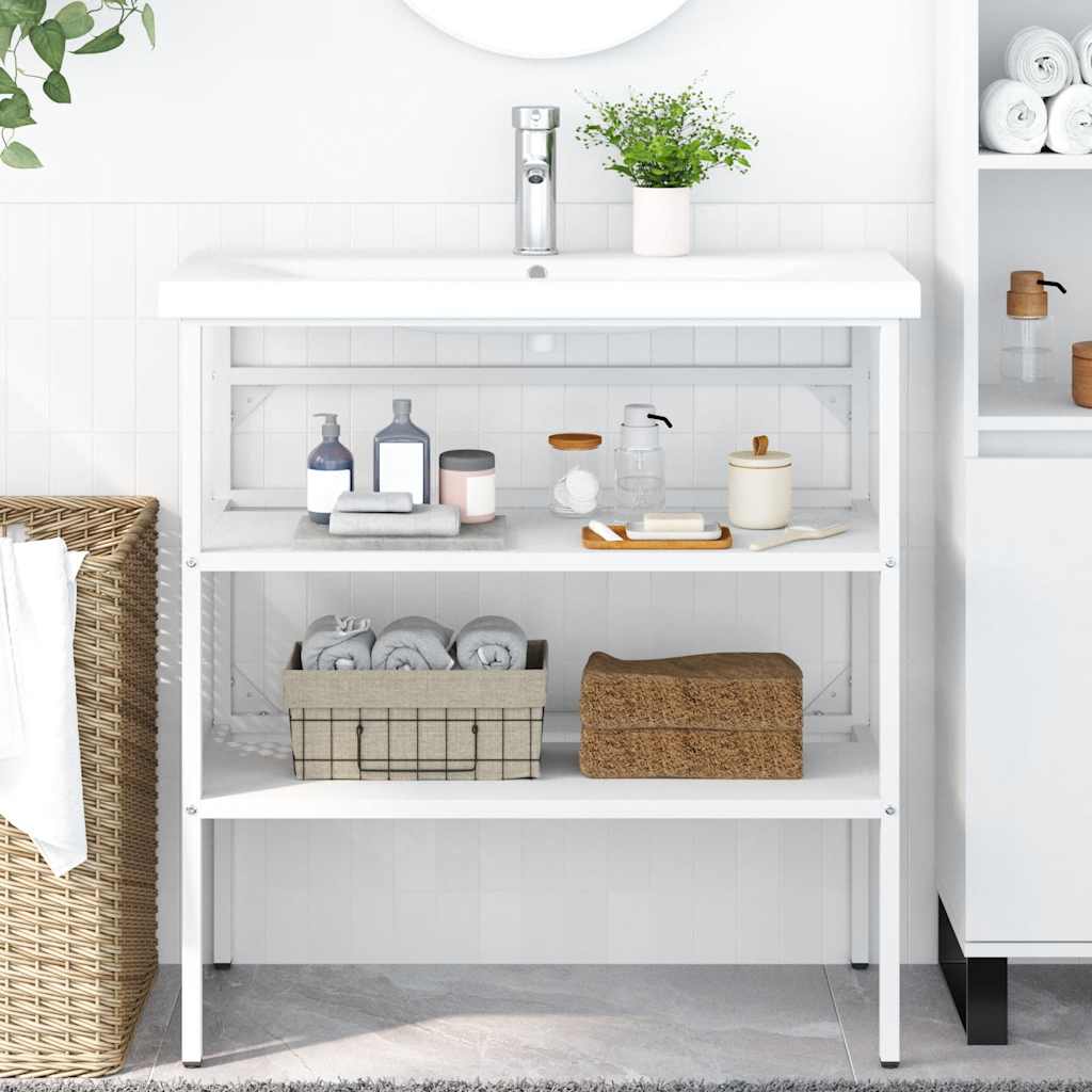 Weißes Badezimmer Waschtischgestell