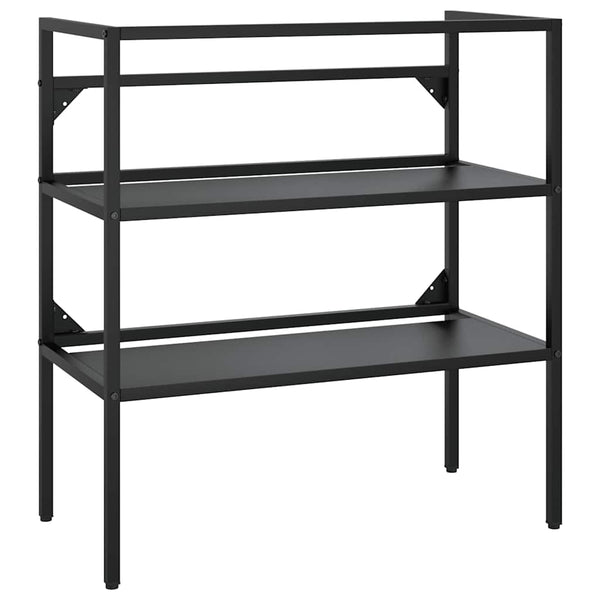 Schwarzes Waschtischgestell für Badezimmer, 79 cm