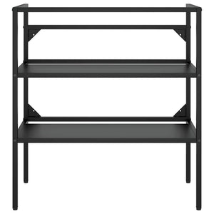 Schwarzes Waschtischgestell für Badezimmer, 79 cm