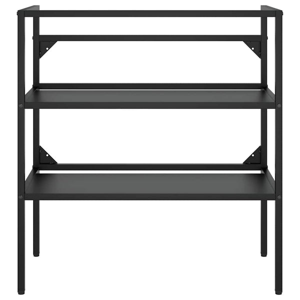Schwarzes Waschtischgestell für Badezimmer, 79 cm