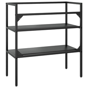 Schwarzes Waschtischgestell für Badezimmer, 79 cm