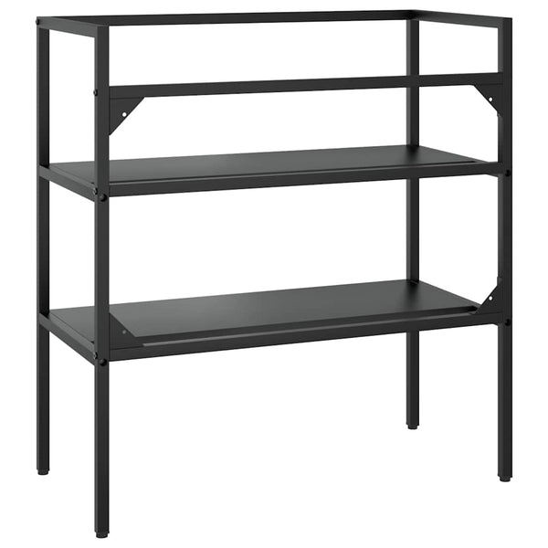 Schwarzes Waschtischgestell für Badezimmer, 79 cm