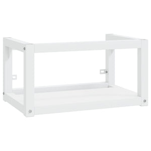 vidaXL Meuble lavabo mural de salle de bain Blanc 59x38x31 cm Fer