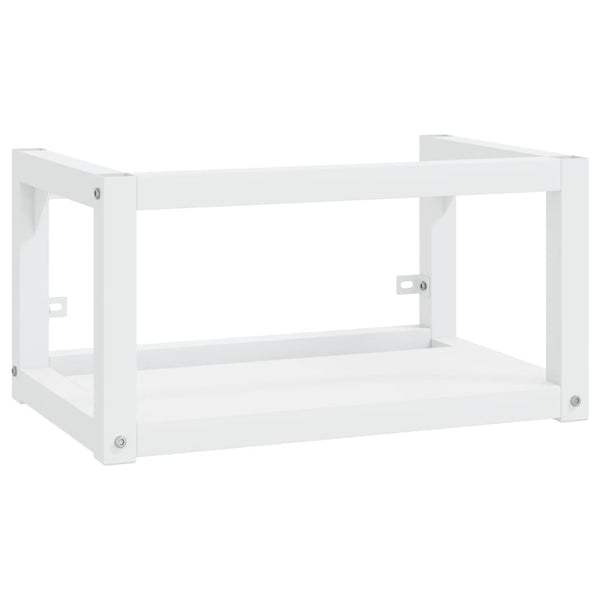 vidaXL Meuble lavabo mural de salle de bain Blanc 59x38x31 cm Fer