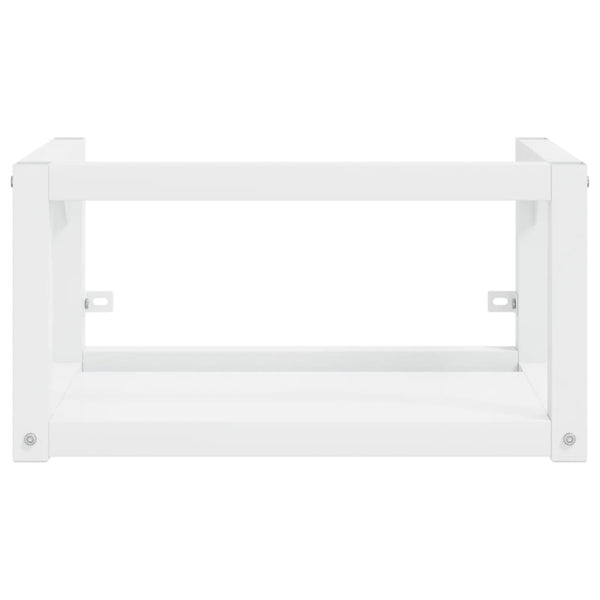 vidaXL Meuble lavabo mural de salle de bain Blanc 59x38x31 cm Fer