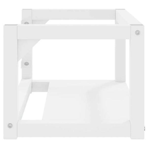 vidaXL Meuble lavabo mural de salle de bain Blanc 59x38x31 cm Fer