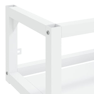 vidaXL Meuble lavabo mural de salle de bain Blanc 59x38x31 cm Fer