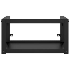 Schwarzes Wand-Waschtischgestell, 40 cm