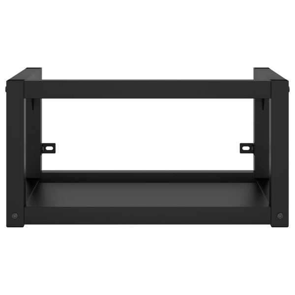 Schwarzes Wand-Waschtischgestell, 40 cm