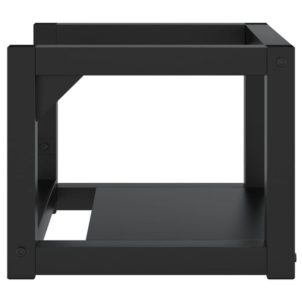 Schwarzes Wand-Waschtischgestell, 40 cm