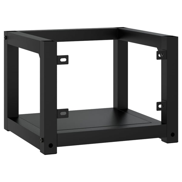 Schwarzes Wand-Waschtischgestell, 40 cm
