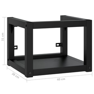 Schwarzes Wand-Waschtischgestell, 40 cm