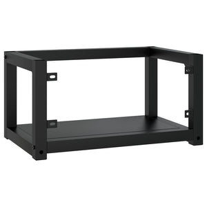 Schwarzes Wand-Waschtischgestell