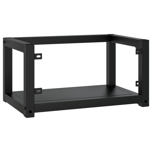 Schwarzes Wand-Waschtischgestell