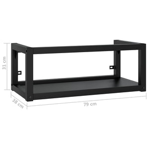 Schwarzes Wand-Waschtischgestell für Badezimmer