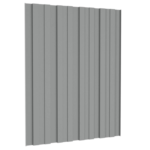 Dachpaneele Grau, 36 Stk., 60x45 cm, Verzinkt
