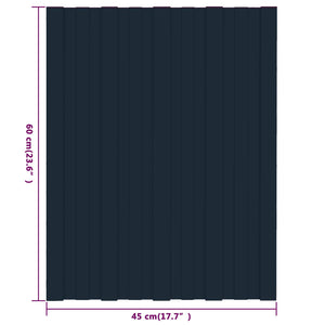 Dachpaneel Anthrazit 60x45cm, 12er Set